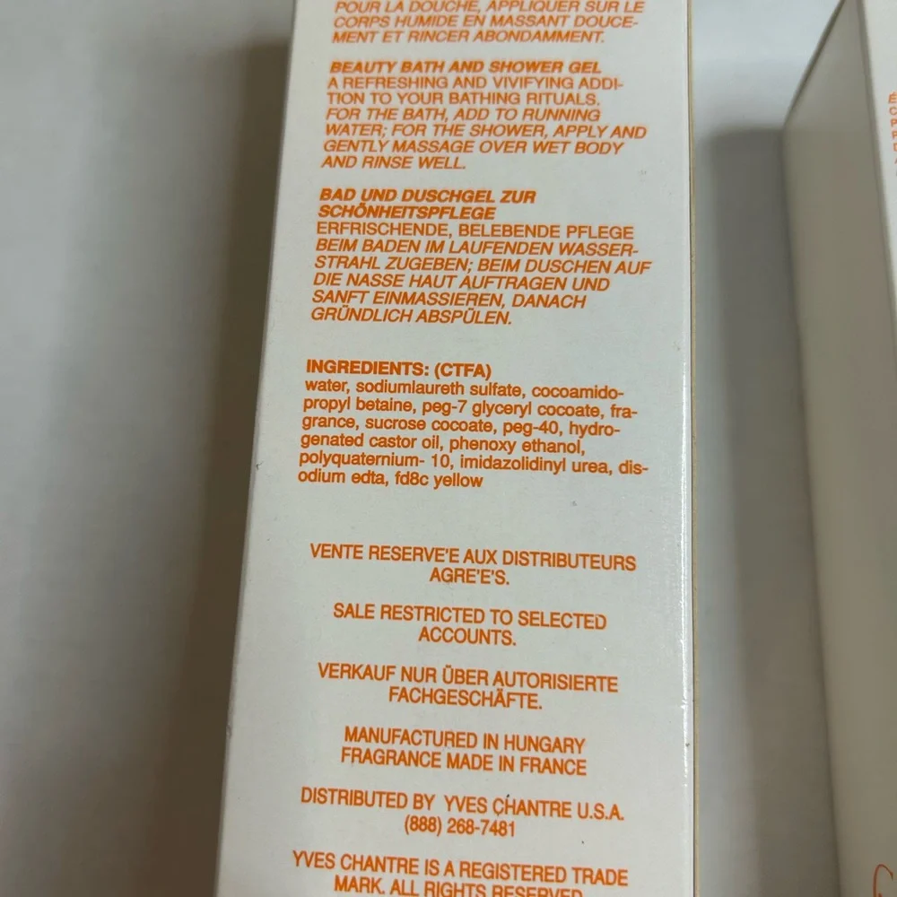 Yves Chantre Paris Shea Body Emulsion Post Shave Balm Beauty Bath & Shower Gel